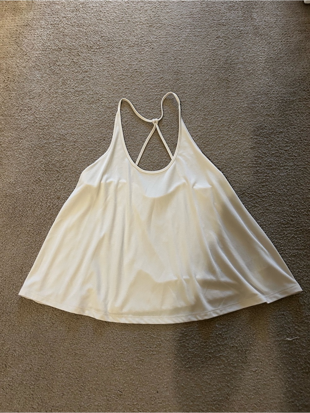 Beige Ribbed Tank Top Old Navy